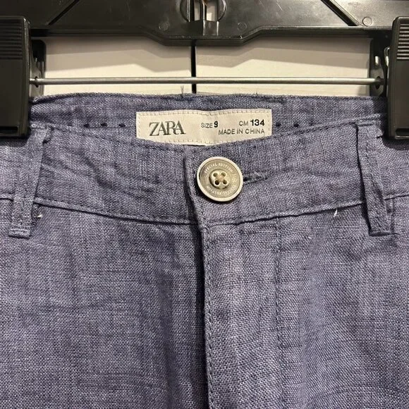 Zara Boys Blue Dress Pants Size 9 - Picture 3 of 5